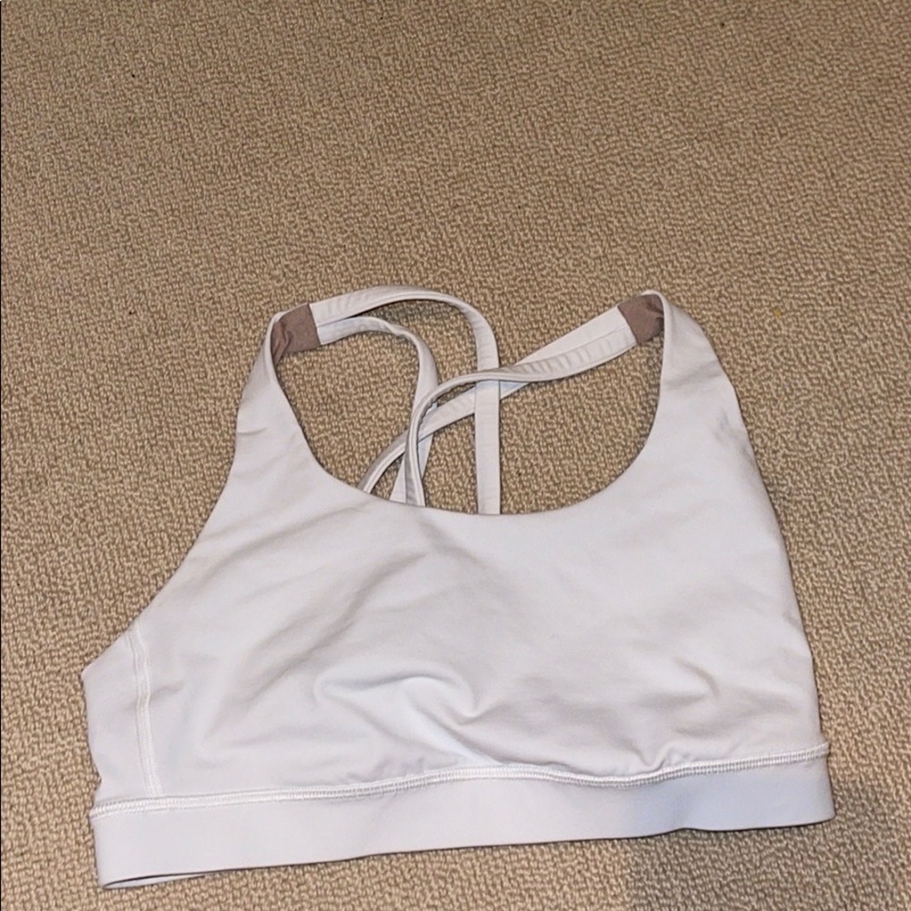 white lululemon sports bra
